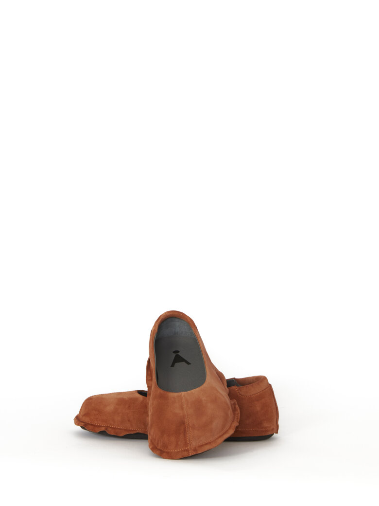 Sort Aarhus - Suede ballerina with rubber sole