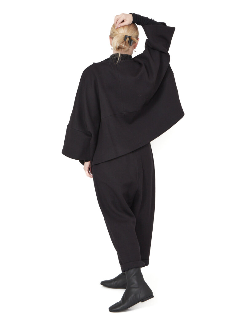 Sort Aarhus - Oversize bluse i neopren