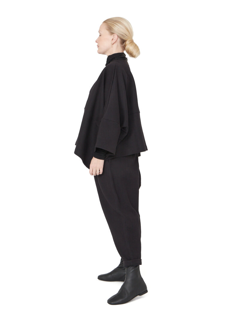 Sort Aarhus - Oversize bluse i neopren