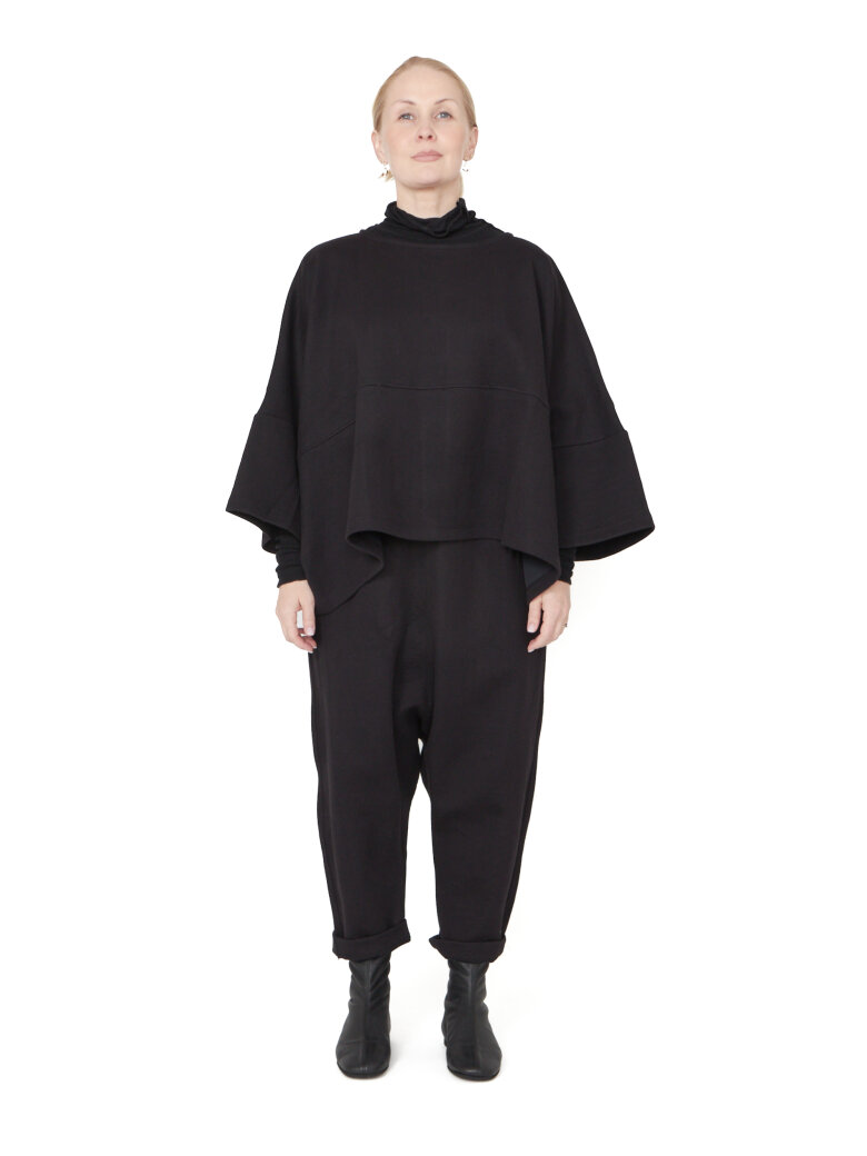 Sort Aarhus - Oversize bluse i neopren