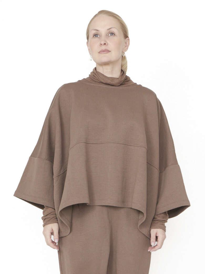 Sort Aarhus - Oversize bluse i neopren