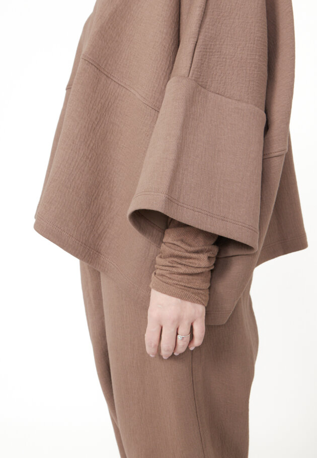 Sort Aarhus - Oversize bluse i neopren