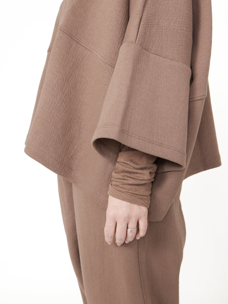 Sort Aarhus - Oversize bluse i neopren