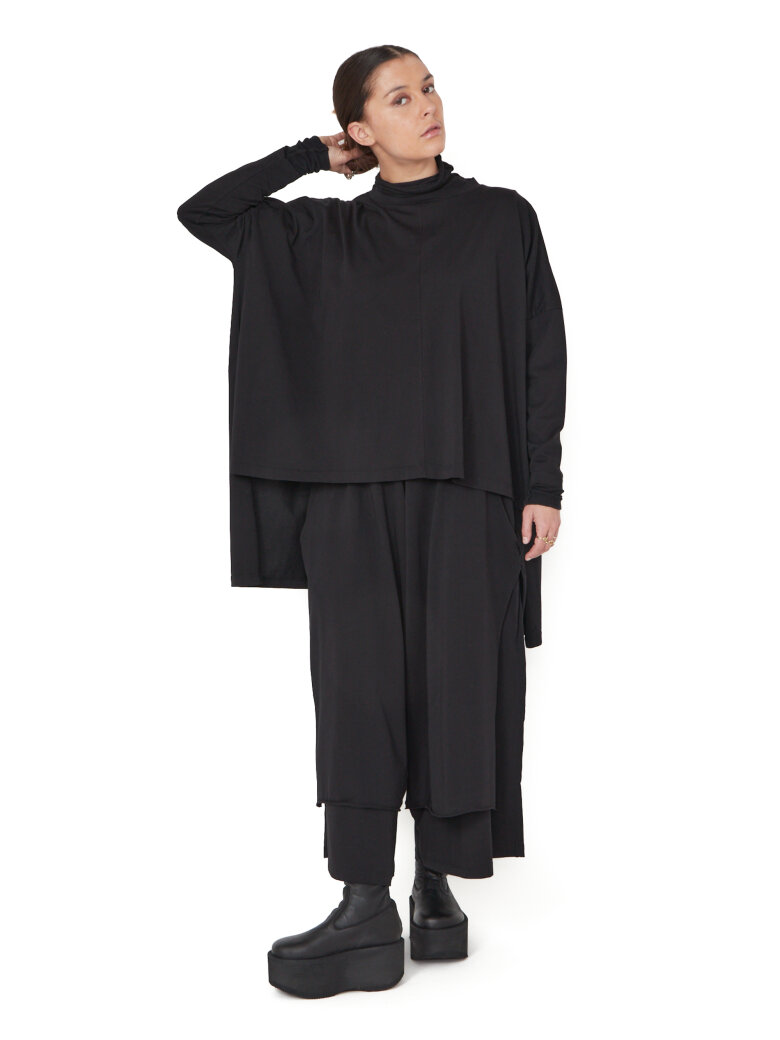 Sort Aarhus - Blouse with high side slits