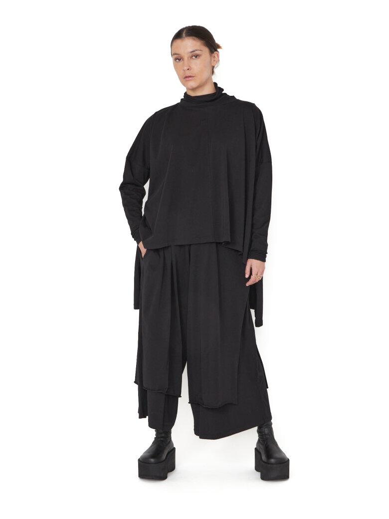 Sort Aarhus - Blouse with high side slits