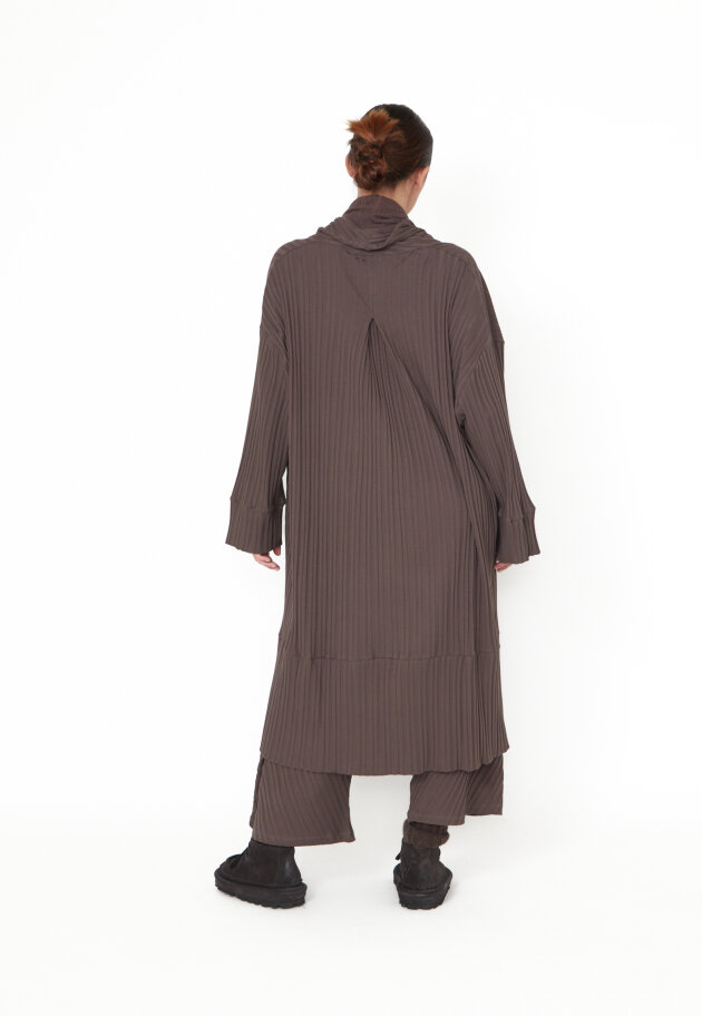 Sort Aarhus - Long cardigan with pleating