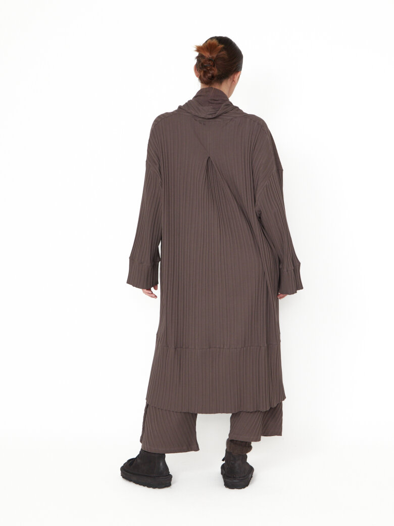 Sort Aarhus - Long cardigan with pleating