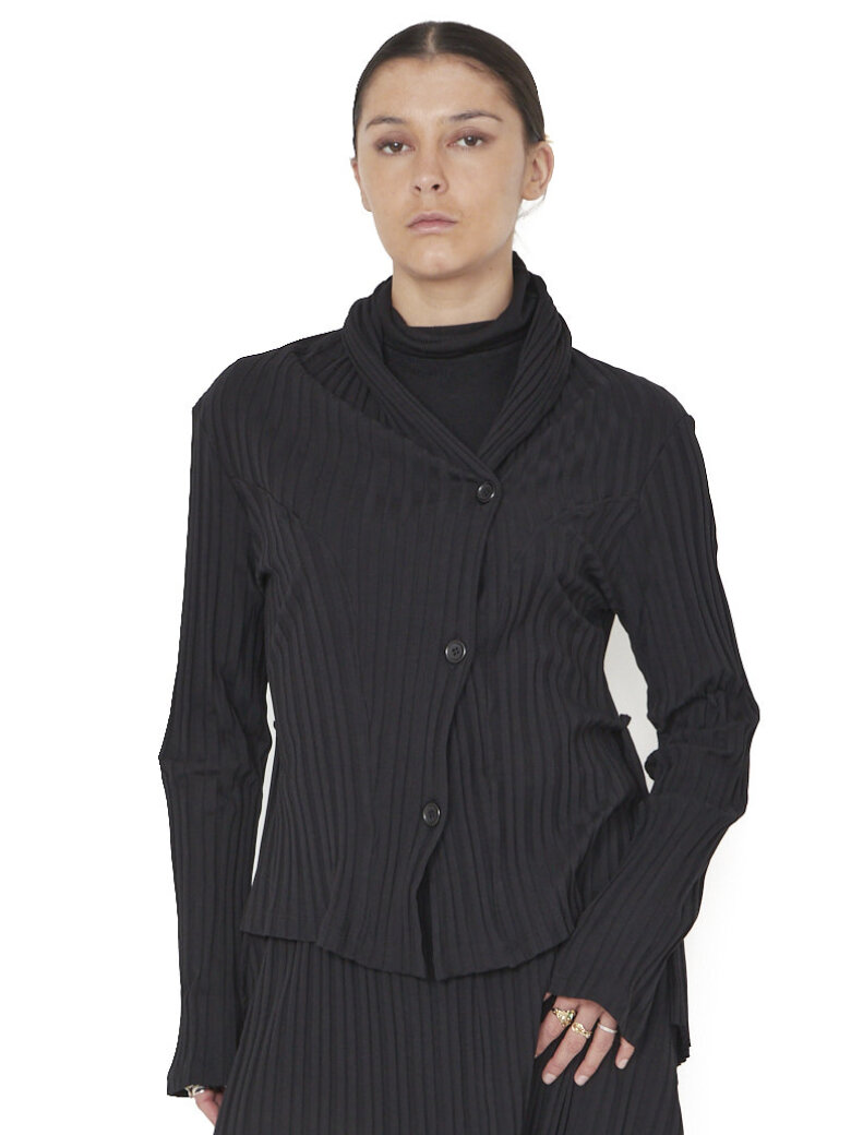 Sort Aarhus - Cardigan/Blazer med plisse