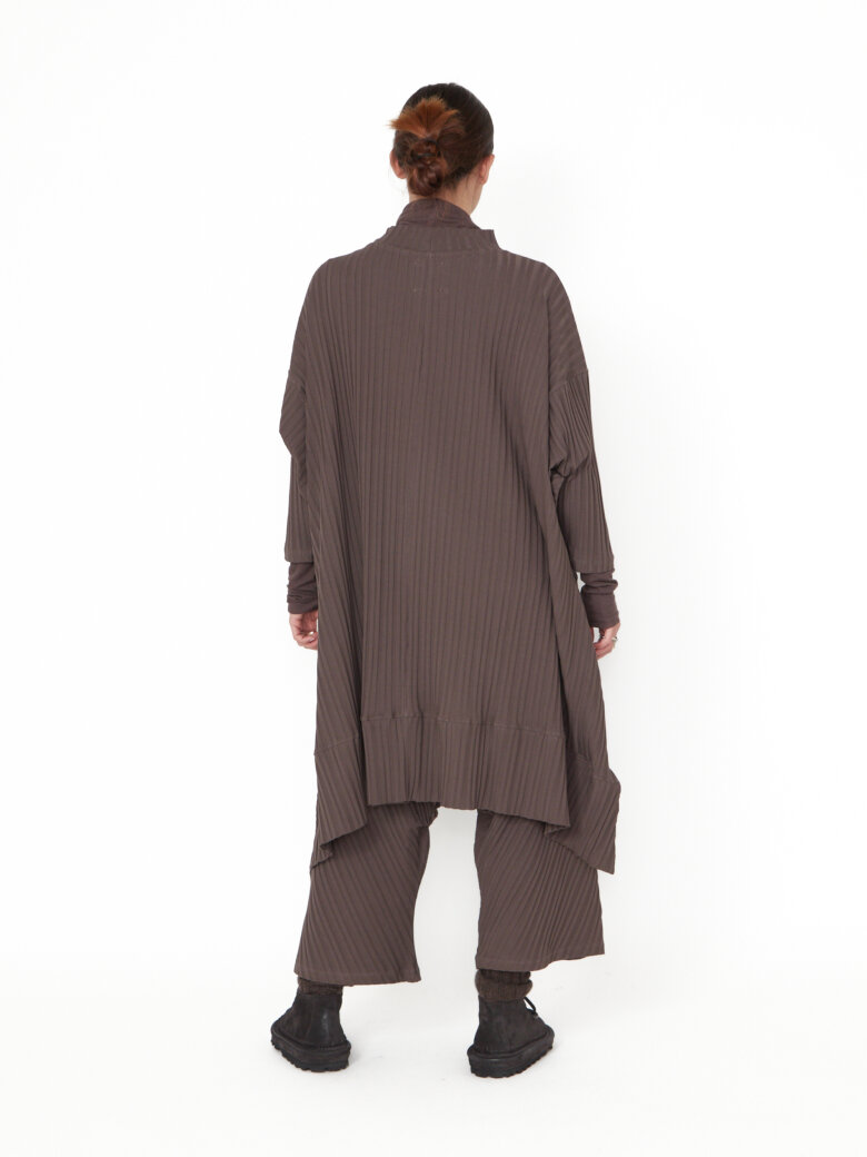 Sort Aarhus - Oversize bluse med plisse