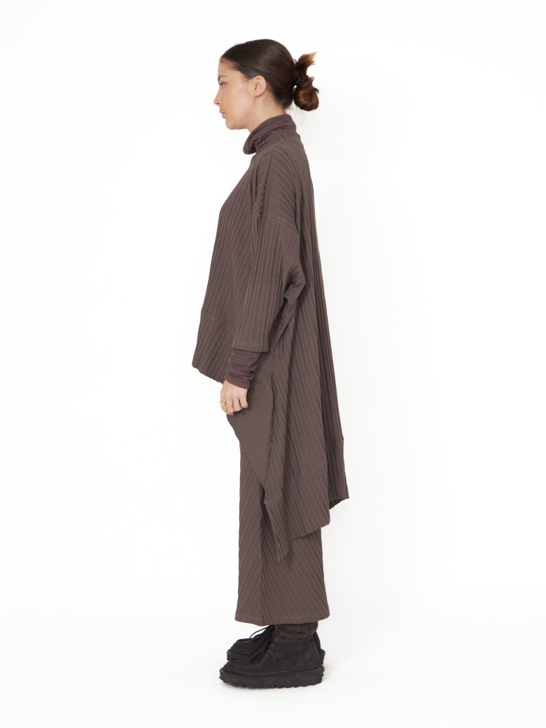 Sort Aarhus - Oversize bluse med plisse