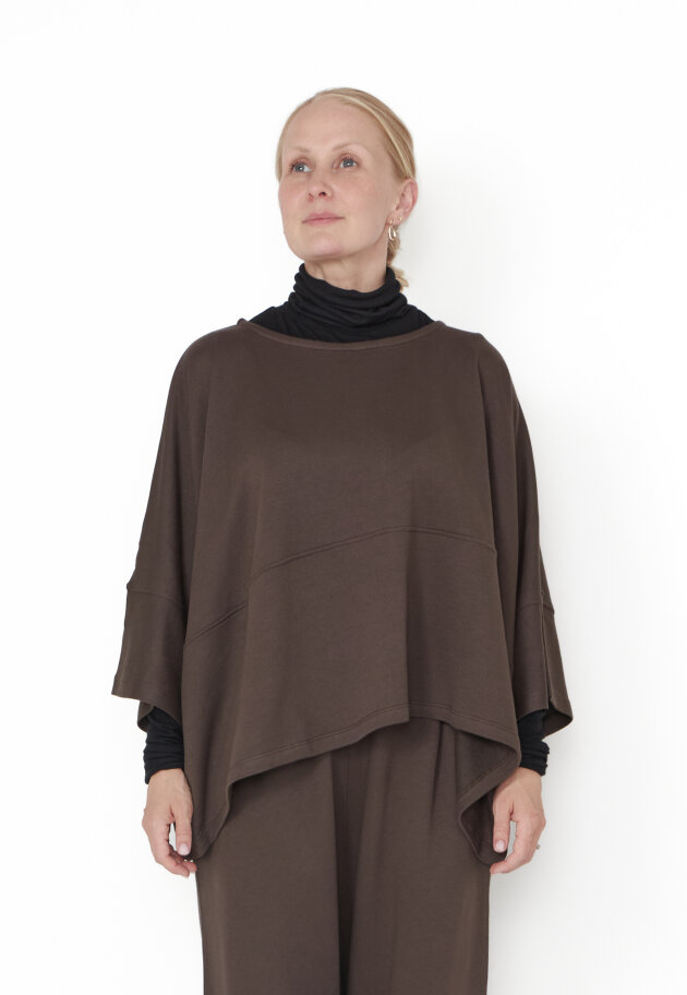 Sort Aarhus - Oversize bluse med 3/4 ærmer Sort Aarhus - Oversize bluse med 3/4 ærmer