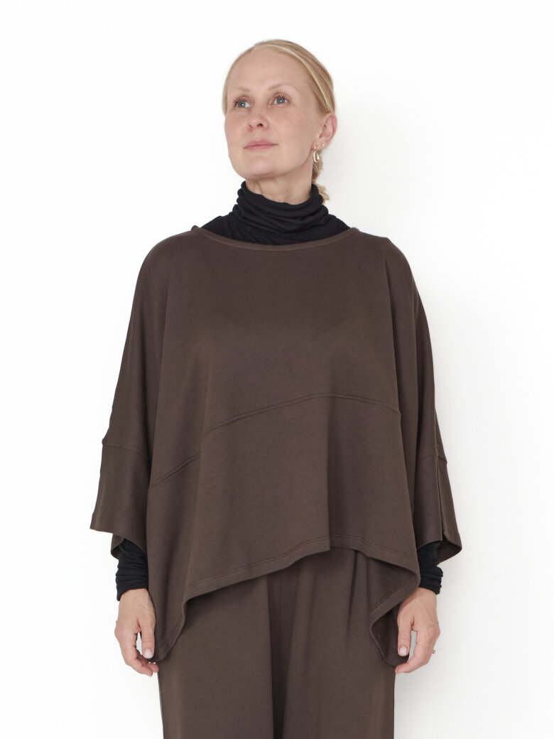 Sort Aarhus - Oversize bluse med 3/4 ærmer