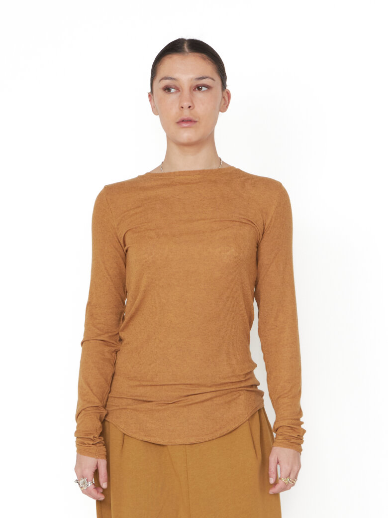 Sort Aarhus - Blouse in modal/wool with boat neck