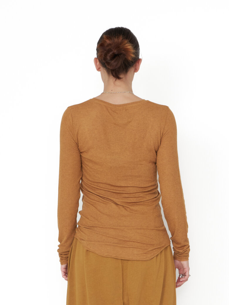 Sort Aarhus - Blouse in modal/wool with boat neck