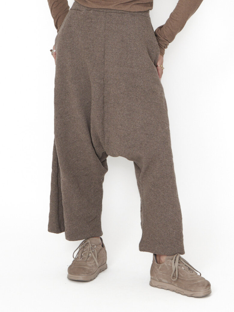 Sort Aarhus - Soft baggy pants in wool blend