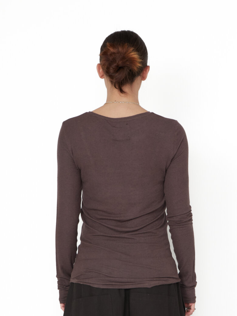 Sort Aarhus - Blouse in modal/wool with boat neck