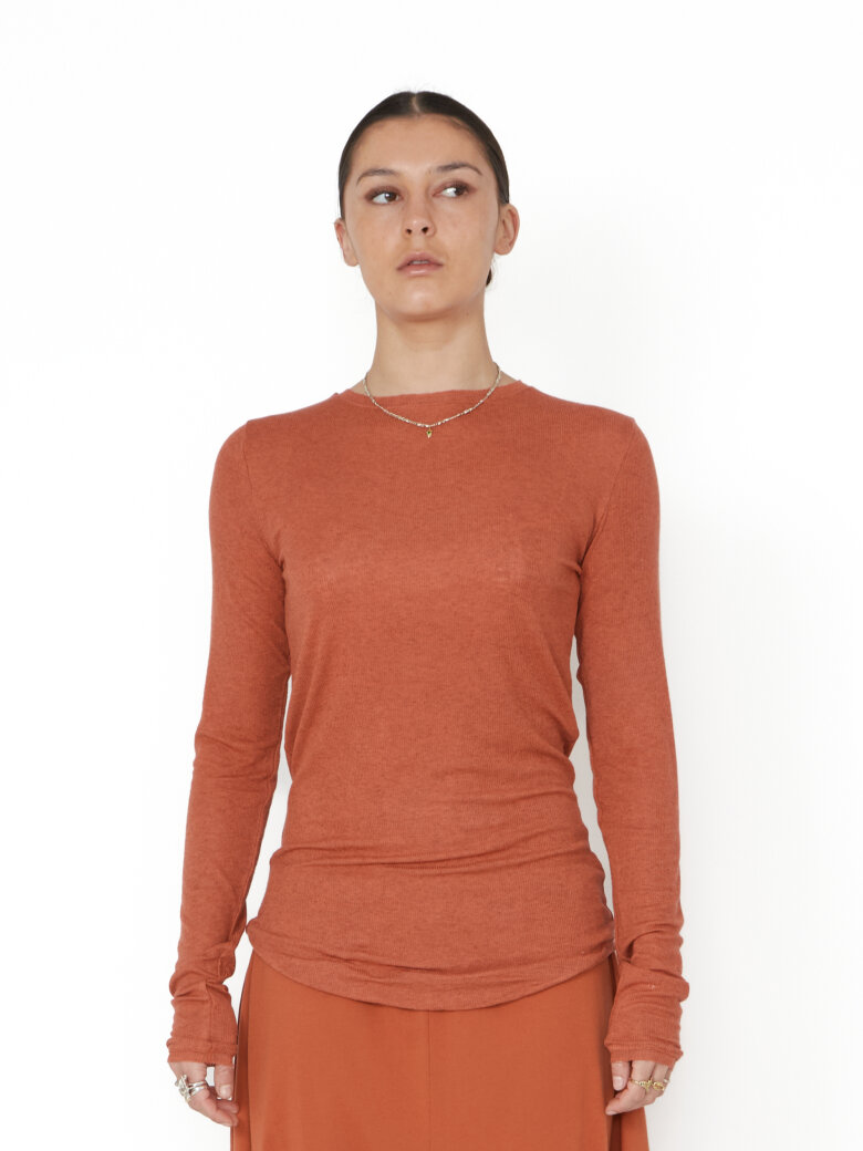 Sort Aarhus - Blouse in modal/wool with boat neck
