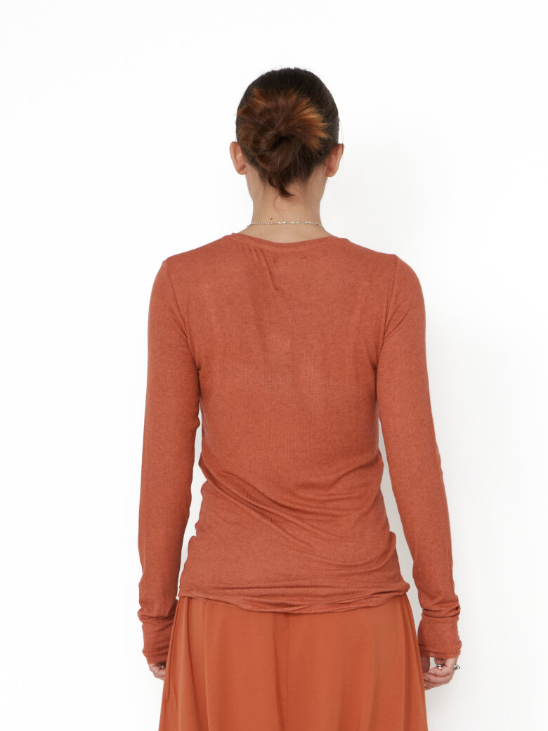 Sort Aarhus - Blouse in modal/wool with boat neck