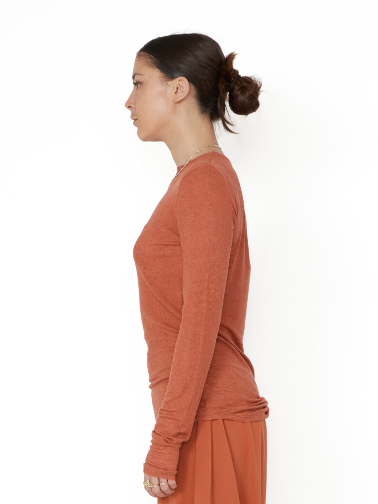 Sort Aarhus - Blouse in modal/wool with boat neck