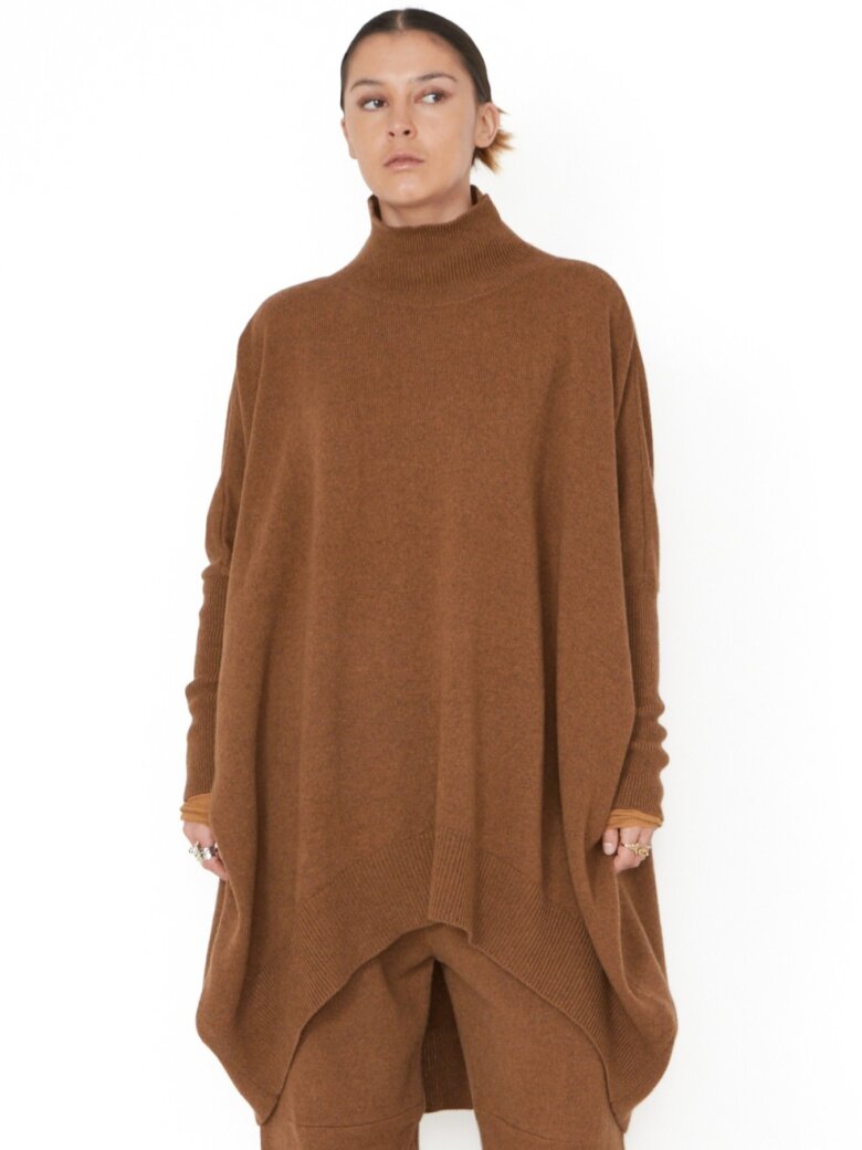 Sort Aarhus - Strikket sweater med rullekrave