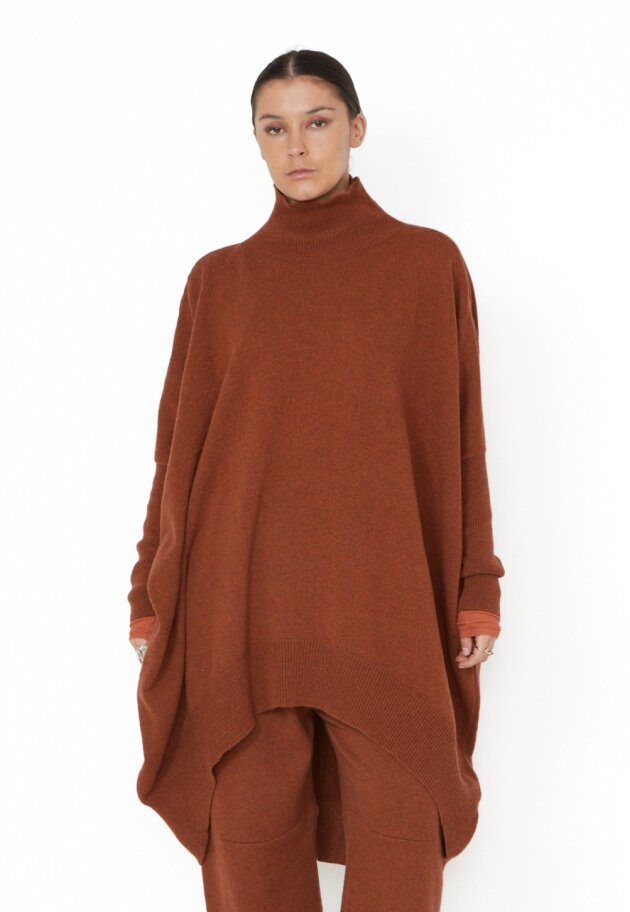 Sort Aarhus - Strikket sweater med rullekrave