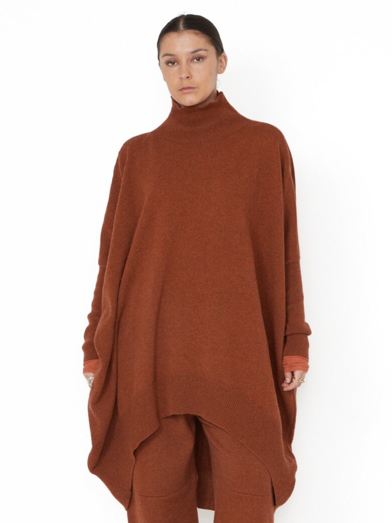 Sort Aarhus - Strikket sweater med rullekrave