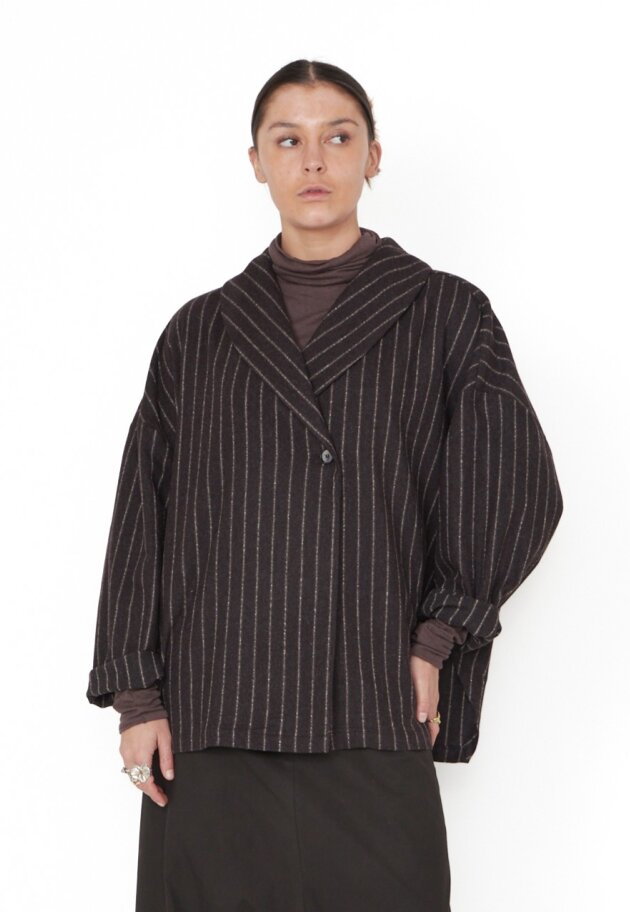 Sort Aarhus - Uldjakke/Blazer med knaplukning Sort Aarhus - Uldjakke/Blazer med knaplukning