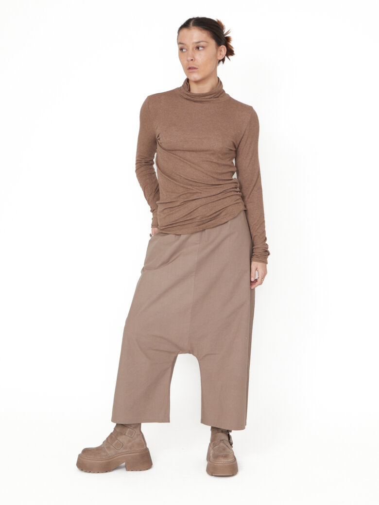 Sort Aarhus - Baggy pants with elasticated waistband