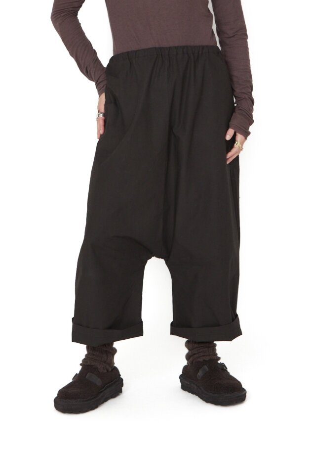 Sort Aarhus - Baggy pants with elasticated waistband
