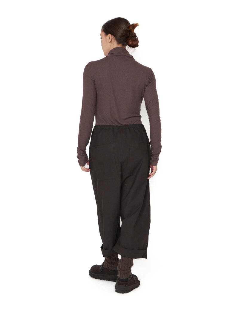 Sort Aarhus - Baggy pants with elasticated waistband