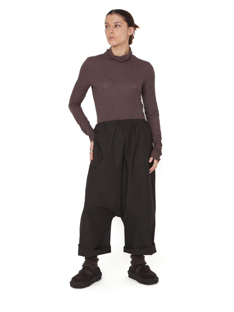 Sort Aarhus - Baggy pants with elasticated waistband