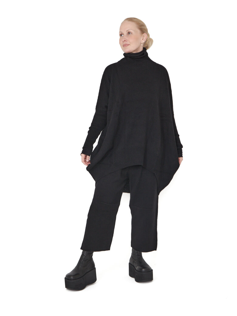 Sort Aarhus - Strikket sweater med rullekrave