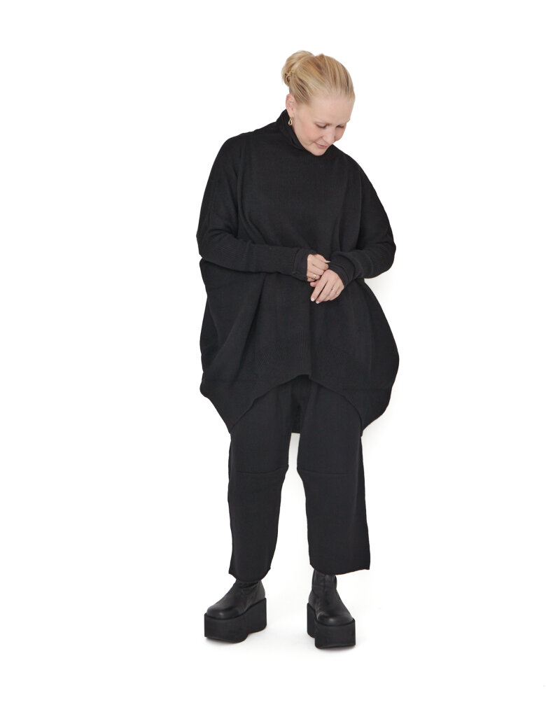 Sort Aarhus - Strikket sweater med rullekrave