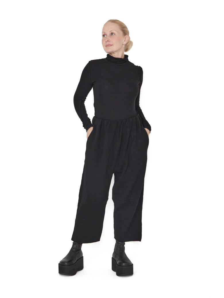 Sort Aarhus - Knitted pants in wool