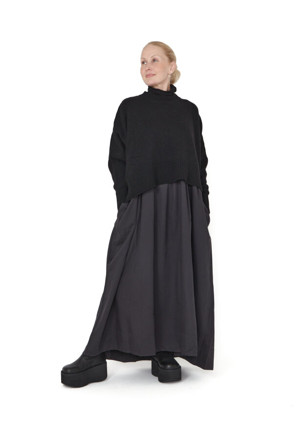 Sort Aarhus - Knitted dress with cotton underlayer Sort Aarhus - Knitted dress with cotton underlayer