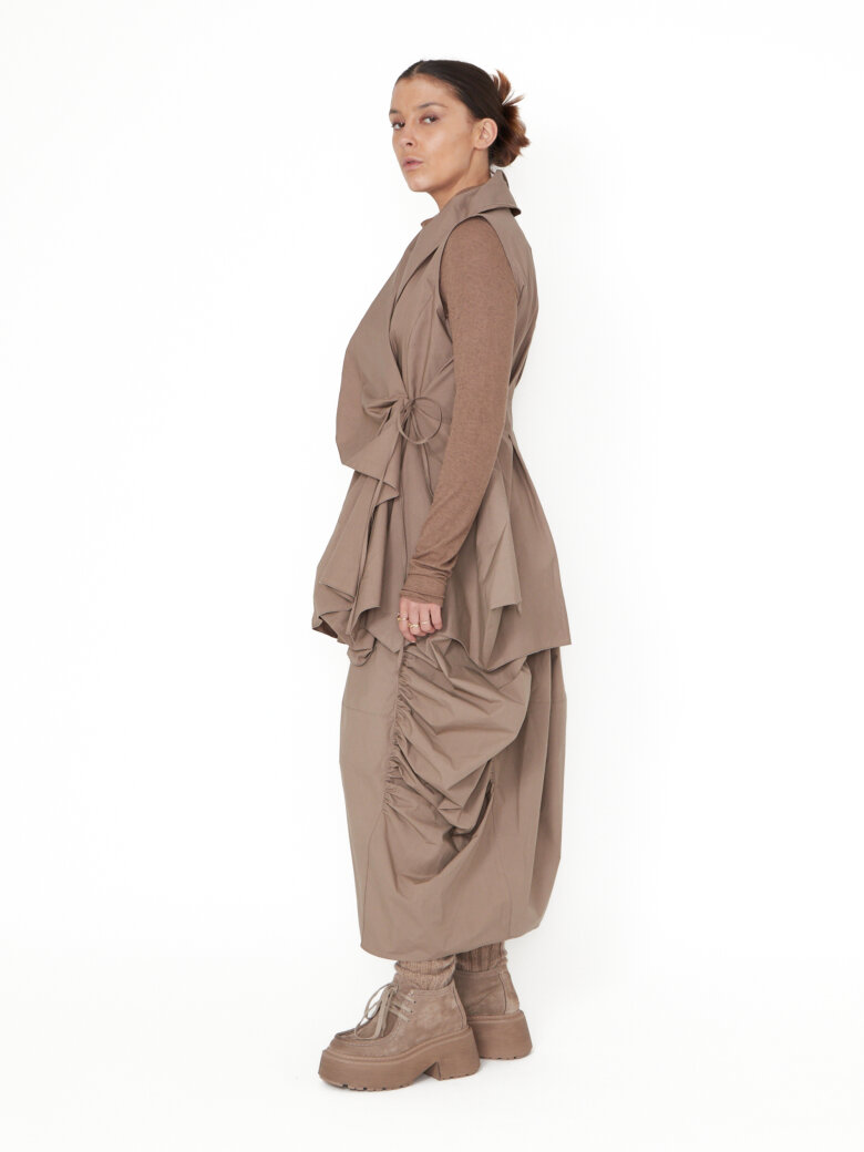 Sort Aarhus - Peplum wrap around shirt