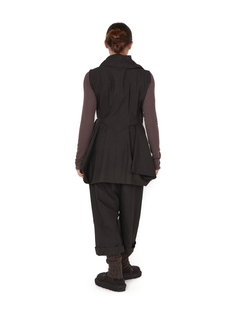 Sort Aarhus - Peplum wrap around shirt