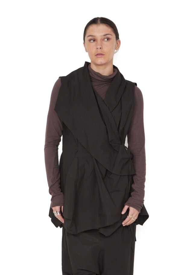 Sort Aarhus - Peplum wrap around shirt Sort Aarhus - Peplum wrap around shirt