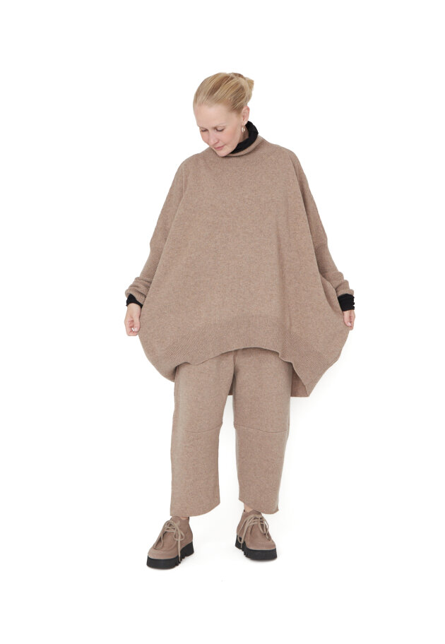 Sort Aarhus - Strikket sweater med rullekrave