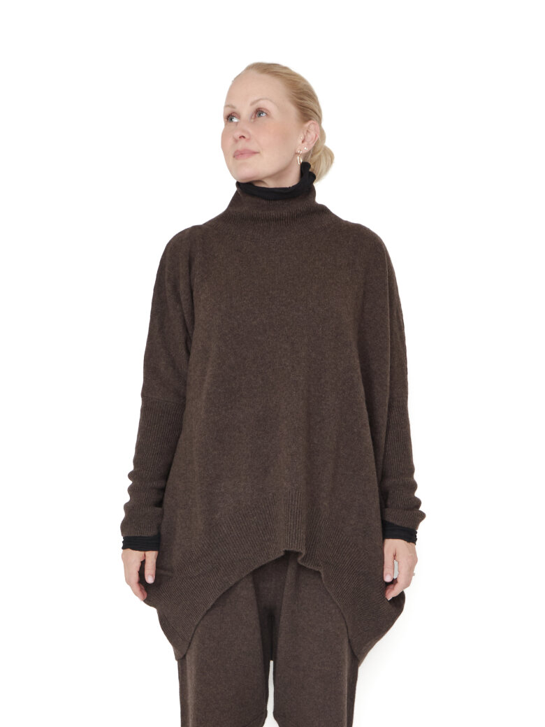 Sort Aarhus - Strikket sweater med rullekrave