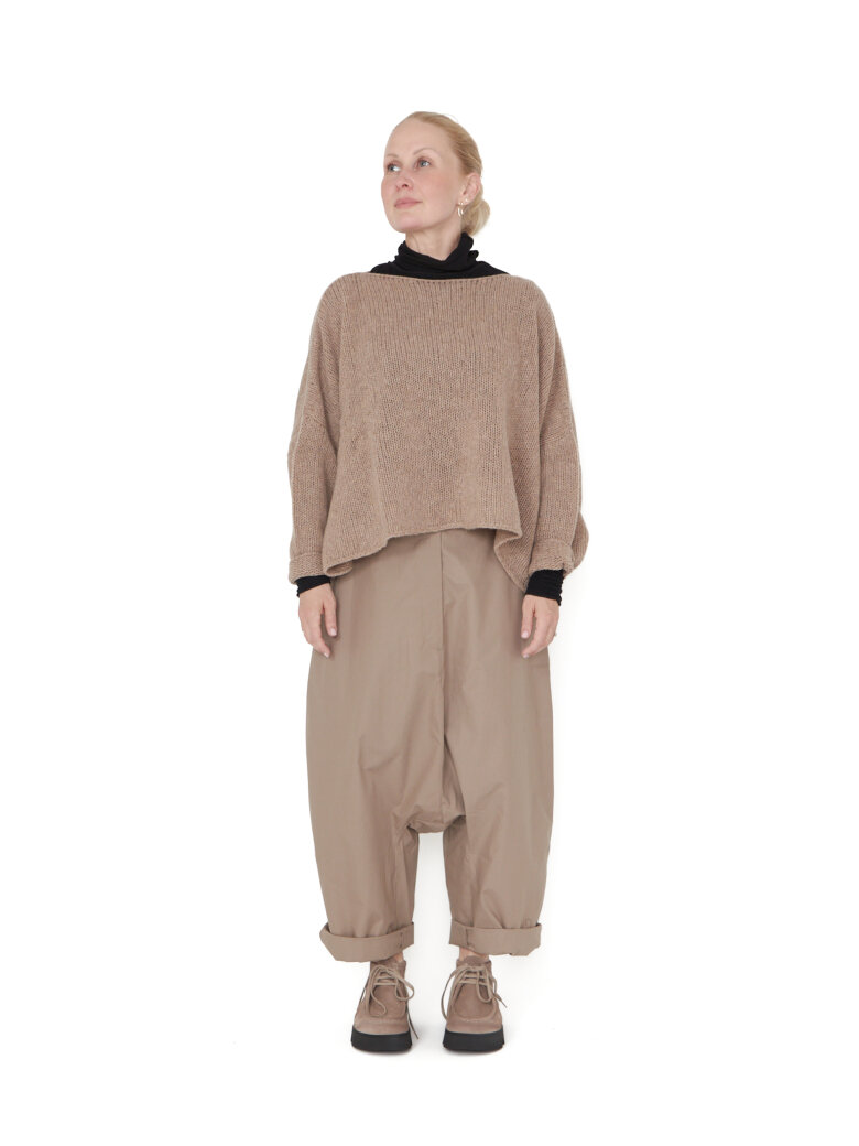Sort Aarhus - Kort strikket bluse