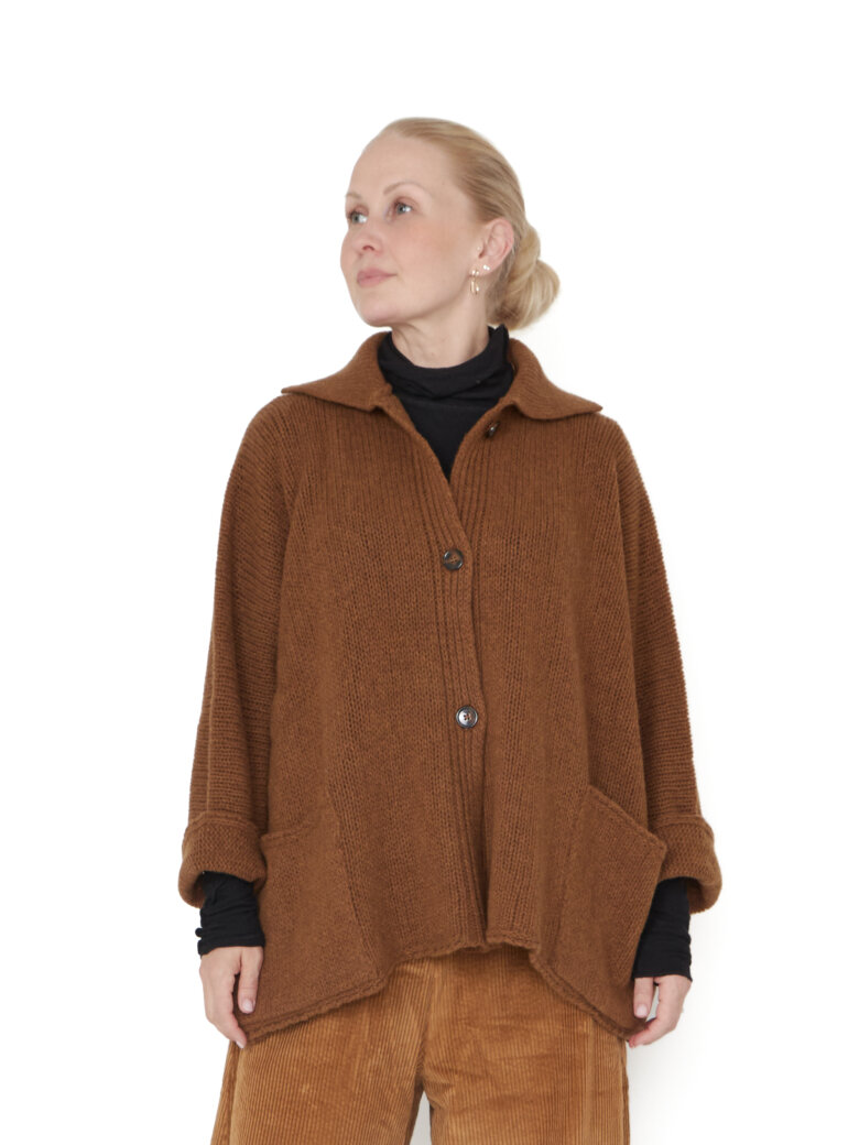 Sort Aarhus - Knitted cardigan with buttons