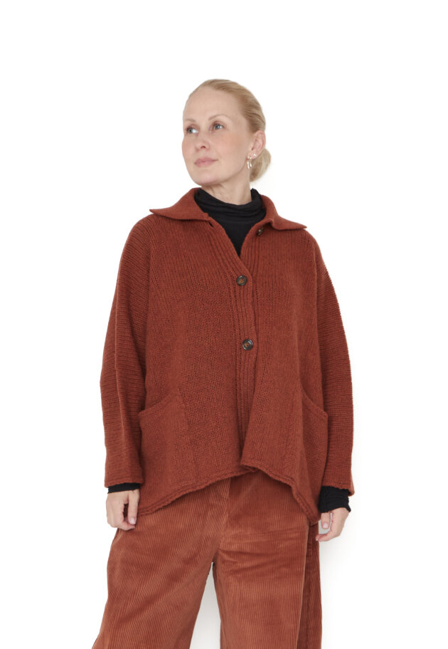 Sort Aarhus - Knitted cardigan with buttons Sort Aarhus - Knitted cardigan with buttons