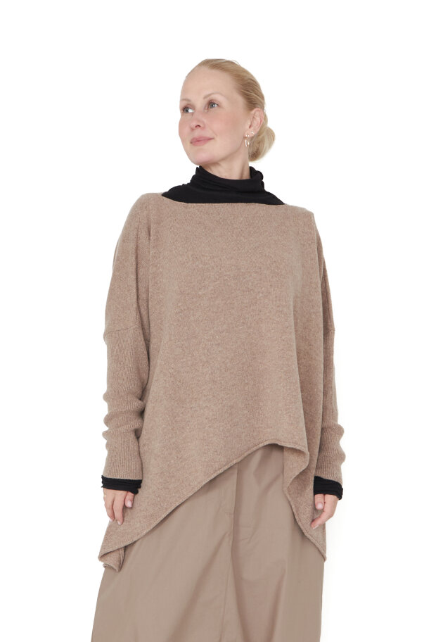 Sort Aarhus - Strikket bluse med lange ærmer Sort Aarhus - Strikket bluse med lange ærmer