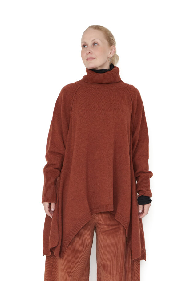 Sort Aarhus - Strikket bluse med rullekrave Sort Aarhus - Strikket bluse med rullekrave