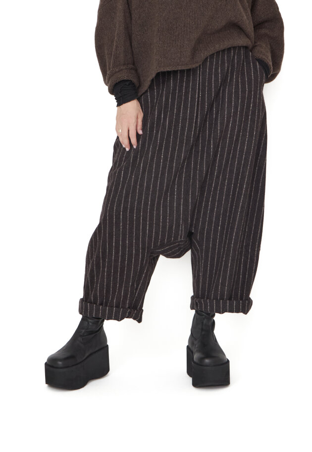 Sort Aarhus - Baggy pants in wool mix