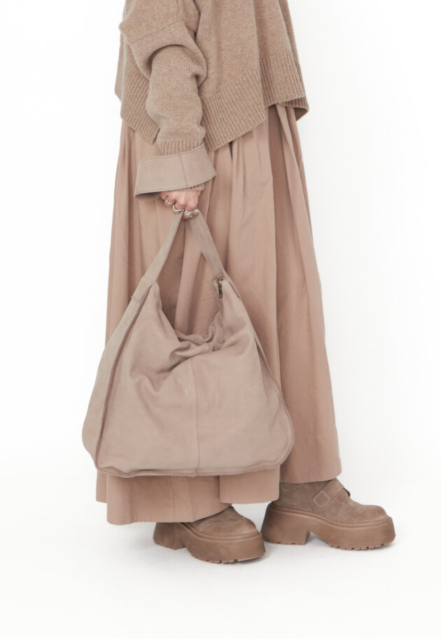 Sort Aarhus - Smooth leather bag with zipper