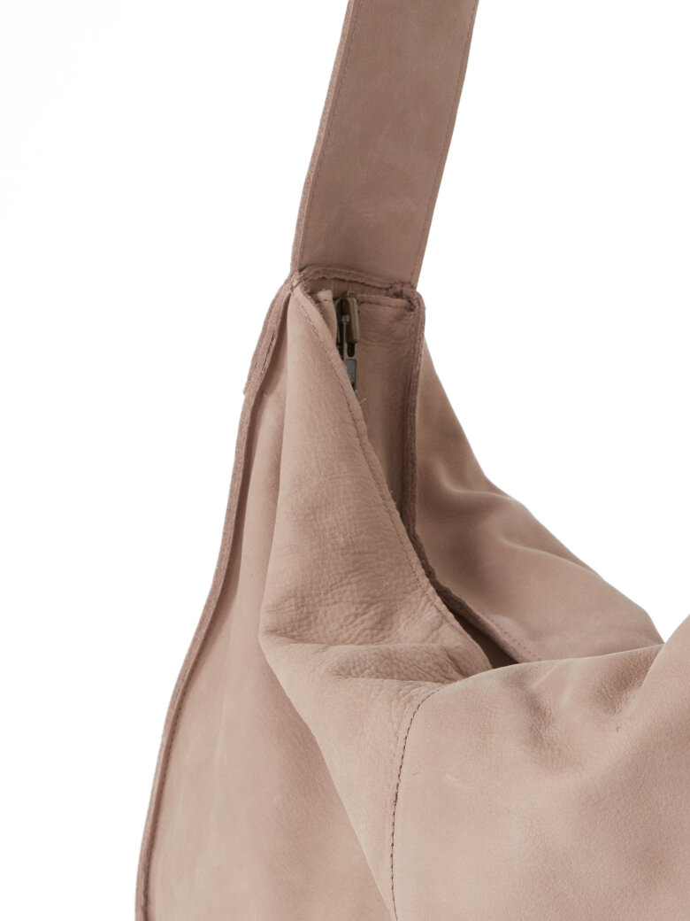 Sort Aarhus - Smooth leather bag with zipper