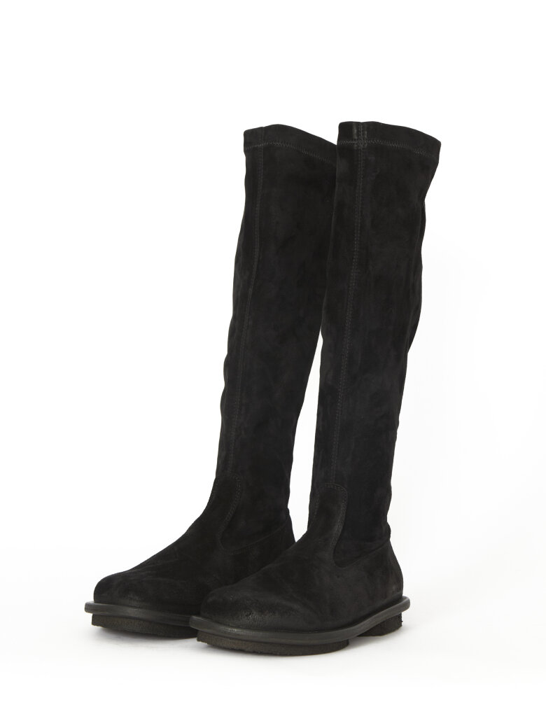 Lofina - Long boot with zip and leather/rubber sole