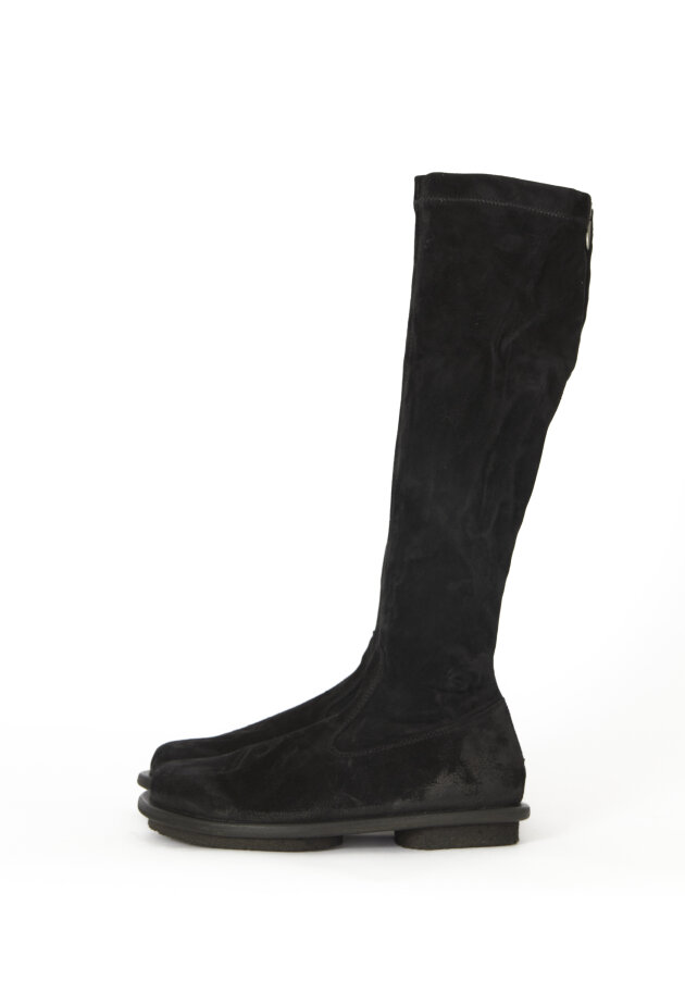 Lofina - Long boot with zip and leather/rubber sole